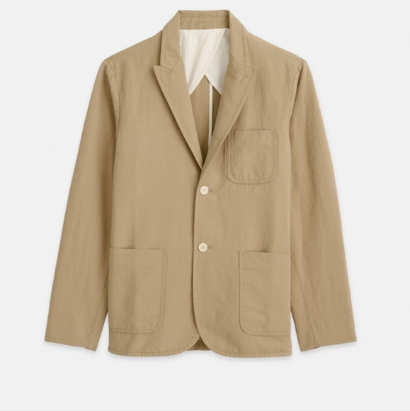 Alex Mill Mercer Blazer in Cotton Linen, Size L in Khaki - Picture 6 of 6